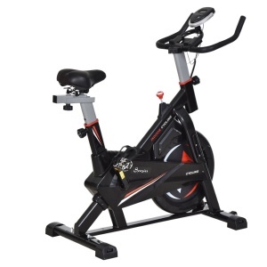 Bicicleta Fitness Cardio Re-Bloom, ecran LCD, otel/ABS, negru, 53 x 105 x 105-117 cm, Resigilat, Grad A
