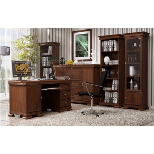 Birou VMB, 3 sertare, usa, polita tastatura, Nuc, 149 x 61 x 75 cm - Img 4
