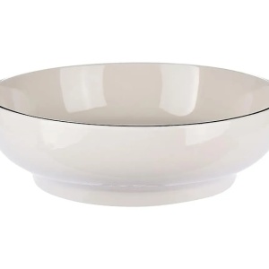 Bol ceramic universal 23x7.1 cm, rezistent la cuptor cu microunde si masina de spalat vase, forma rotunda, bej - Verificat A · Re-Bloom - Img 1