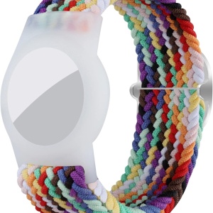 Bratara pentru AirTag Seltureone, textil/silicon, multicolor, 15-18 cm