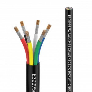 Cablu electric Matugajp, 6 x 0.3 mm² 22 AWG Fire, 6-Core Wire,PVC, multicolor, 5 m - Img 1