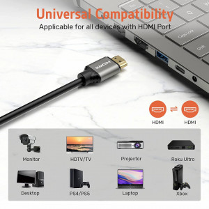 Cablu HDMI Alxum, 8K, negru/gri, 2 m - Img 5