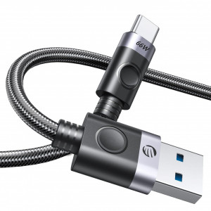 Cablu USB A la USB Type C Orico, cupru/nailon, negru, 150 cm
