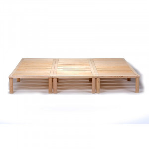 Cadru de pat Arundel, lemn masiv, maro, 28 x 280 x 200 cm - Img 1