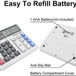 Calculator solar cu 12 cifre OSALO, ABS/plastic, multicolor, 157 X 190 mm - Img 2