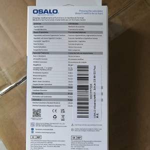 Calculator solar OSALO, argintiu/negru, plastic, 80 x 162 mm - Img 2