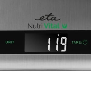 Cantar de bucatarie ETA Nutri Vital Smart 0790 90000, 5 Kg, precizie 1 g, tehnologie wireless , otel inoxidabil - Img 3