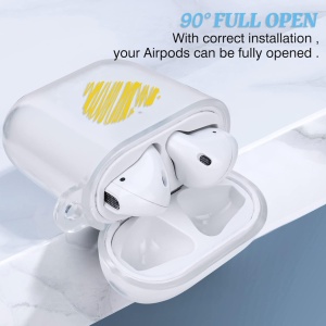 Carcasa de protectie pentru Airpods 1&2 Newseego, TPU/metal, transparent/auriu