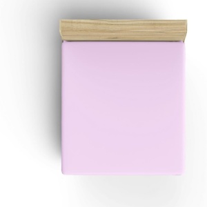 Cearsaf de pat cu elastic Premium Ranforce, bumbac 100%, 100x200+30 cm, liliac - Verificat A · Re-Bloom