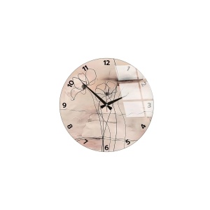 Ceas de perete Re-Bloom, sticla, multicolor, 40 cm - Img 1