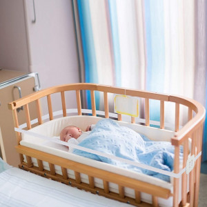 Centura de pat pentru bebelusi cu carlig MEZOOM, alb/negru, polipropilena/otel, 20 m / 16,5 cm - Img 7