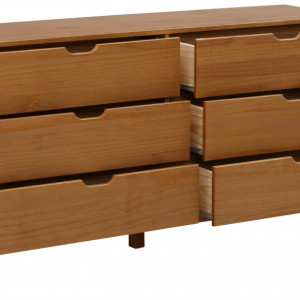 Comoda mare POST, 6 sertare, lemn masiv, 150x39x75 cm - Img 7