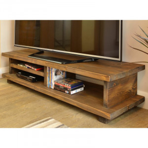 Comodă TV 50 " din lemn masiv Groton, 120cm W x 33cm H x 40cm D - Img 2