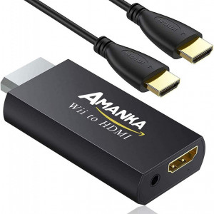 Convertor video HDMI Wii la HDMI Amanka, negru, 1080p - Img 1