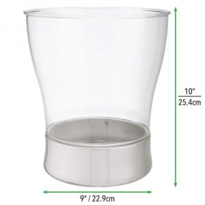 Cos de gunoi mDesign, plastic, trasnparent, 2.5 l - Img 3