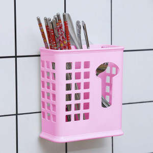 Cos organizator pentru tacamuri Noa Store, plastic, roz, 61 x 51 x 39 cm - Img 7