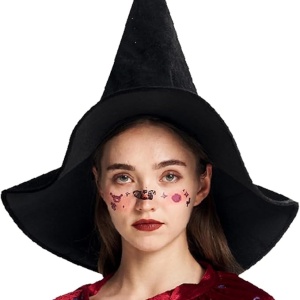 Costum dama pentru Halloween Ikali, satin, rosu/negru