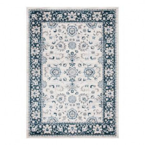 Covor Alayna, textil, fildes/albastru, 91 x 152 cm