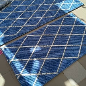 Covor My Home, lana, albastru, 80 x 150 cm - Img 3