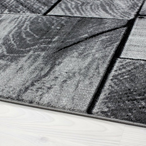 Covor Vikki, polipropilena, negru/gri, 80 x 150 cm - Img 2