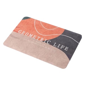 Covoras de baie OKYWILL, tesatura/spuma/cauciuc, multicolor 50 X 70 cm