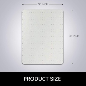 Covoras de protectie pentru scaunul de birou Kuyal, PVC, transparent, 91,4 x 121,9 cm