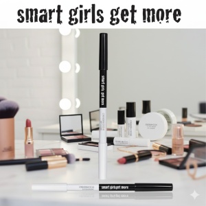 Creion de ochi dual Smart Girls Get More, Rezistent la Apa, Textura Moale, Acoperire Intensa - Creion Dermatograf - Img 3
