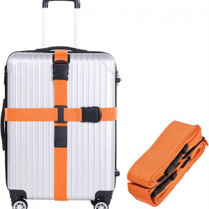 Curea reglabila pentru bagaje XiXiRan, nailon/plastic, portocaliu