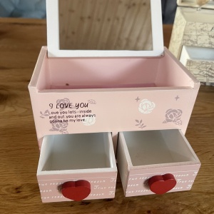 Cutie pentru bijuterii, model floral, multicolor, 15 x 10 x 11 cm