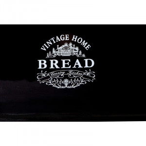 Cutie pentru paine Brambly Cottage, ceramica, negru/alb, 21 x 34 x 20 cm