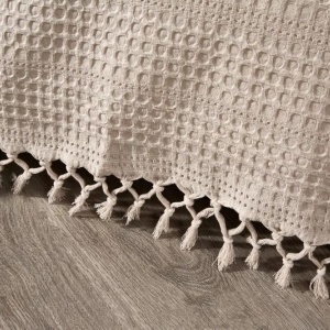 Cuvertura de pat, bumbac 100%, 220x240 cm, bej - Verificat A · Re-Bloom - Img 3