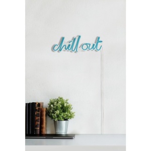 Decor de perete Re-Bloom, Chill Out, LED, PVC, albastru, 39 x 14 x 2 cm - Img 2