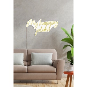Decor de perete Re-Bloom, LED, PVC, alb/galben, 55 x 31 x 2 cm - Img 2