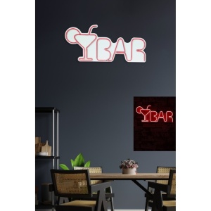 Decor de perete Re-Bloom, LED, PVC, alb/rosu, 50 x 23 x 3 cm - Img 3