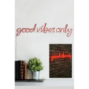 Decor de perete Re-Bloom, LED, PVC, alb/rosu, 76 x 19 x 2 cm - Img 3