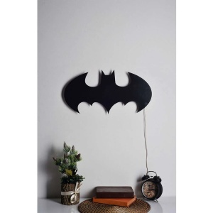 Decor de perete Re-Bloom, model batman, LED, MDF, negru/albastru, 50 x 25 cm - Img 4