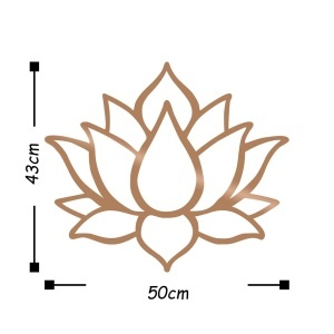 Decor de perete Re-Bloom, model floare, metal, cupru, 43 x 50 cm - Img 3
