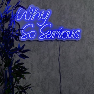 Decor de perete Re-Bloom, Why So Serious, LED, PVC, albastru, 28,5 x 54 cm - Img 3