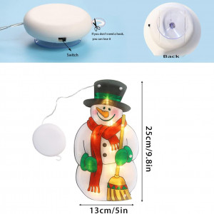 Decoratiune cu LED-uri de Craciun XQMMGO, PVC, multicolor, 13 x 25 cm