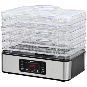 Deshidrator Heinner DryMaster Pro HFD-K400SS, 400W, Ecran LED, 5 Tavi din otel inoxidabil, Inox - Img 2