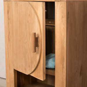 Dulap pentru chiuveta Liskeard, de sine statator, lemn masiv, 720 x 440 x 360 cm - Img 2
