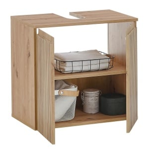 Dulap pentru lavoar Rookerie, MDF/HDF, natur, 60 x 56 x 35 cm