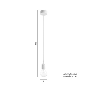 Dulie suspendata Abby, portocalie, 9/92 cm, E27 - Img 3