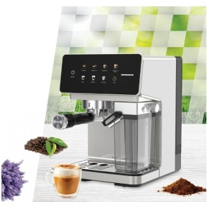 Espressor digital cu rezervor lapte Heinner CreamyBlend HEM-LK20DMLK, 1350W, 20 bar, capacitate rezervor apa detasabil 1.6L, rezervor lapte detasabil 0.5L, panoul digital si control tactil, RESIGILAT, GARANTIE 1 AN - Img 5