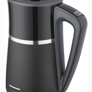 Fierbator electric digital Heinner HEK-D22002WBK, 1850-2200W, Capacitate 1.7L, Afisaj LCD, Comanda electronica, 5 trepte de temperatura, Negru