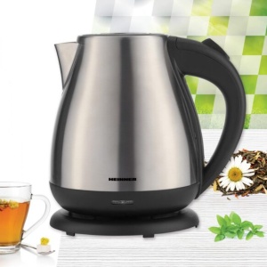 Fierbator electric Heinner Solstice 17 HEK-17IX, 1850-2200W, 1.7L, Element incalzire inox, Inox