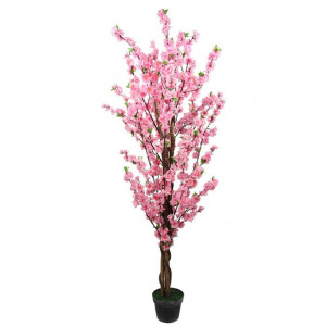 Floare artificiala roz, 150 cm