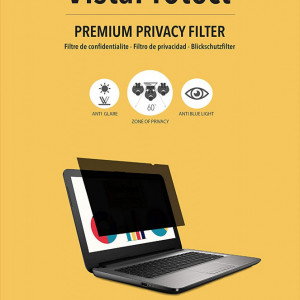 Folie de protectie pentru laptop VistaProtect, negru transparent, 12,5 inchi - Img 4