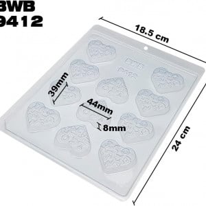 Forma pentru ciocolata BWB 9412 silicon/plastic, transparent, 18,5 x 24 cm