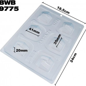 Forma pentru ciocolata BWB 9775, silicon/plastic, transparent, 18,5 x 24 cm - Img 6